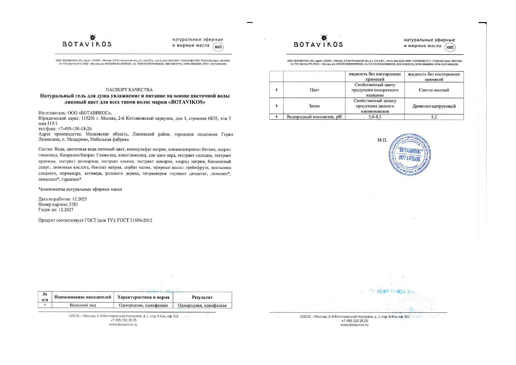 Паспорт №122025